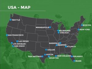 rugby tours to america - locations