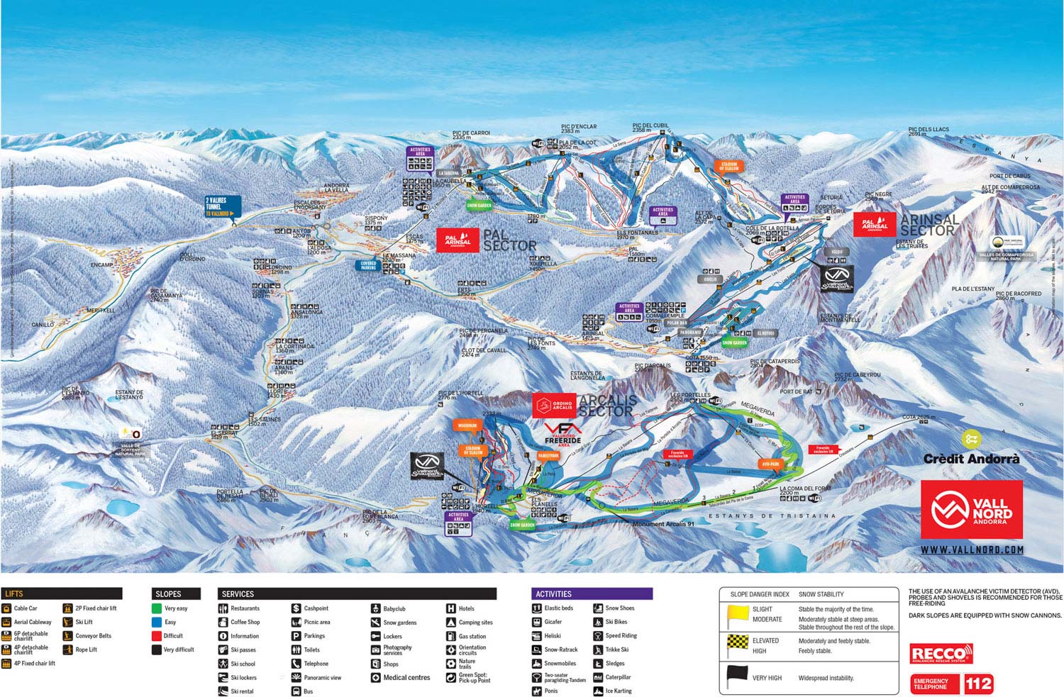 School Ski Trip Vallnord Map