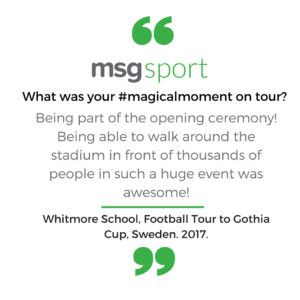 Whitmore School Gothia Cup in Sweden