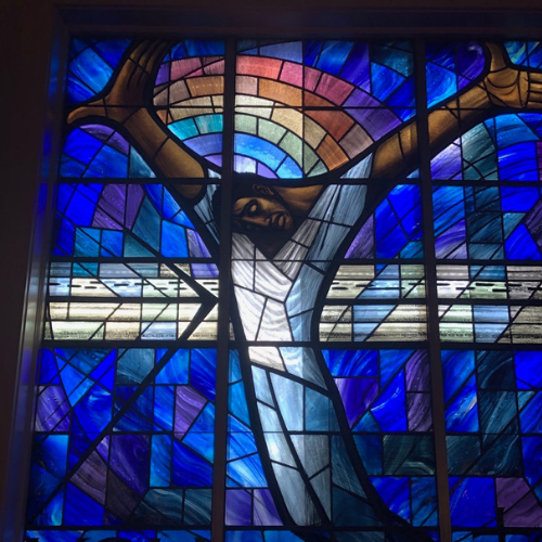 Stained glass gifted by the people of Wales in Birmingham Alabama