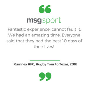 Rumney RFC Rugby Tour to Texas
