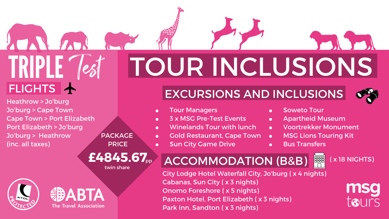 inclusion of tour package